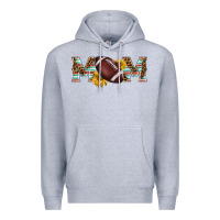 Heather Grey american football mom Premium Hoodie - BarkalooDesign