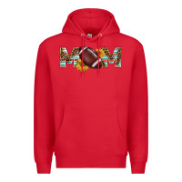 Red american football mom Premium Hoodie - BarkalooDesign