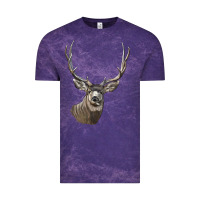 Cloud Purple Mule Buck Deer Head Vintage Tee - LillyAllenDesigns