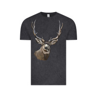 Vintage Black Mule Buck Deer Head Vintage Tee - LillyAllenDesigns
