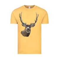 Vintage Mustard Mule Buck Deer Head Vintage Tee - LillyAllenDesigns