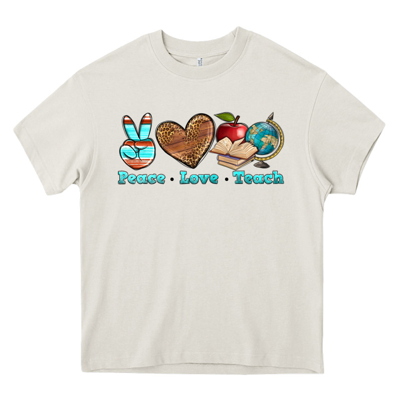 Peace Love Teach Heavy Core Tee by BundleAndBundleShop | Teevron