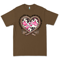 Cacao western cowhide heart Premium Tee - CowhideDigitalArt