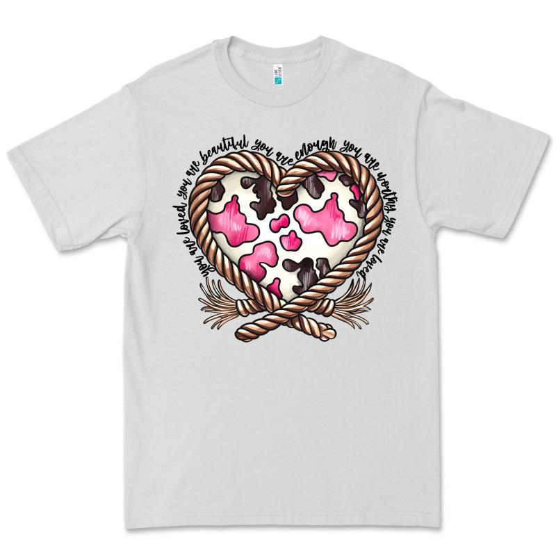 Western Cowhide Heart Premium Tee by CowhideDigitalArt | Teevron