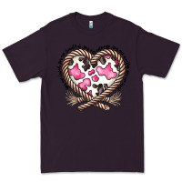 Plum western cowhide heart Premium Tee - CowhideDigitalArt