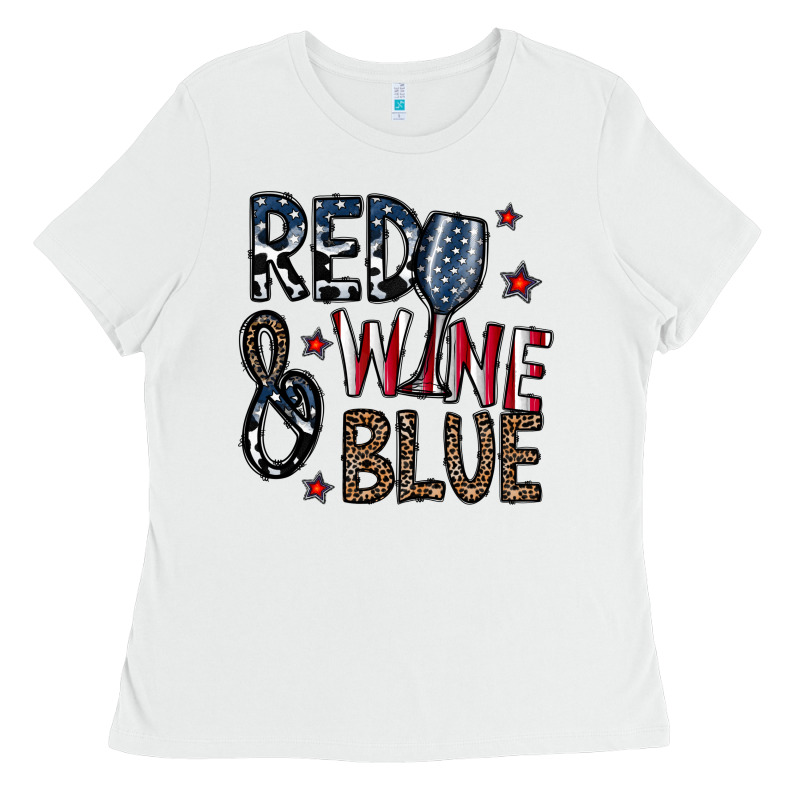 Red Wine Blue Ladies Tee by CowhideDigitalArt | Teevron