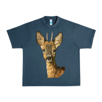 Midnight Navy Red brocket Deer Head Urban Heavy Tee - LillyAllenDesigns