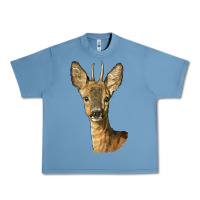 Pebble Blue Red brocket Deer Head Urban Heavy Tee - LillyAllenDesigns