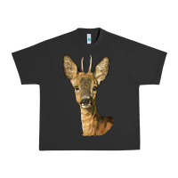 Pigment Black Red brocket Deer Head Urban Heavy Tee - LillyAllenDesigns