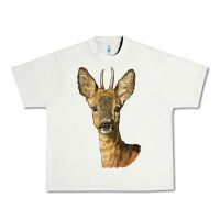 Pistachio Red brocket Deer Head Urban Heavy Tee - LillyAllenDesigns