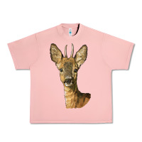 Salmon Red brocket Deer Head Urban Heavy Tee - LillyAllenDesigns