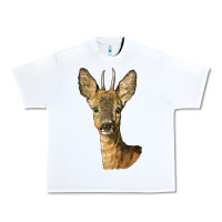 White Red brocket Deer Head Urban Heavy Tee - LillyAllenDesigns