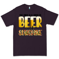 Plum The Only c B s I NeedIs Beer And Sunshine Premium Tee - CowhideDigitalArt