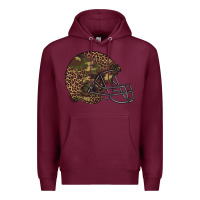 Burgundy American football helmet Premium Hoodie - BarkalooDesign