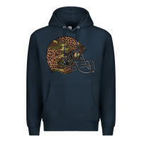 Navy American football helmet Premium Hoodie - BarkalooDesign