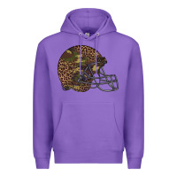 Purple American football helmet Premium Hoodie - BarkalooDesign
