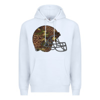 White American football helmet Premium Hoodie - BarkalooDesign