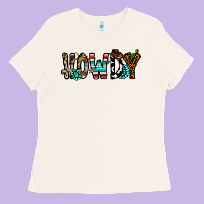 Howdy Ladies Tee Designed By Cowhidedigitalart