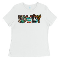 White howdy Ladies Tee - CowhideDigitalArt