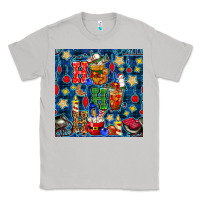 Moon Dust christmas ho ho ho with coffee cups and ornaments with plaid seamless  Classic Tee - BundleAndBundleShop