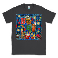 Smoke christmas ho ho ho with coffee cups and ornaments with plaid seamless  Classic Tee - BundleAndBundleShop