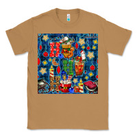 Toasted Coconut christmas ho ho ho with coffee cups and ornaments with plaid seamless  Classic Tee - BundleAndBundleShop