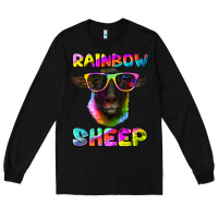 Black rainbow sheep suffolk sheep Long Sleeve Tee - Artiststas