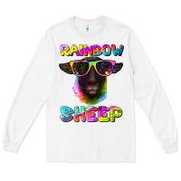 White rainbow sheep suffolk sheep Long Sleeve Tee - Artiststas