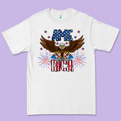 America Eagle Premium Tee Designed By Cowhidedigitalart