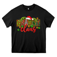 Black christmas granny claus Heavy Core Tee - FaDigitalArtStudio