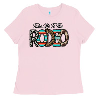 Bubblegum Pink take me to the rodeo Ladies Tee - CowhideDigitalArt