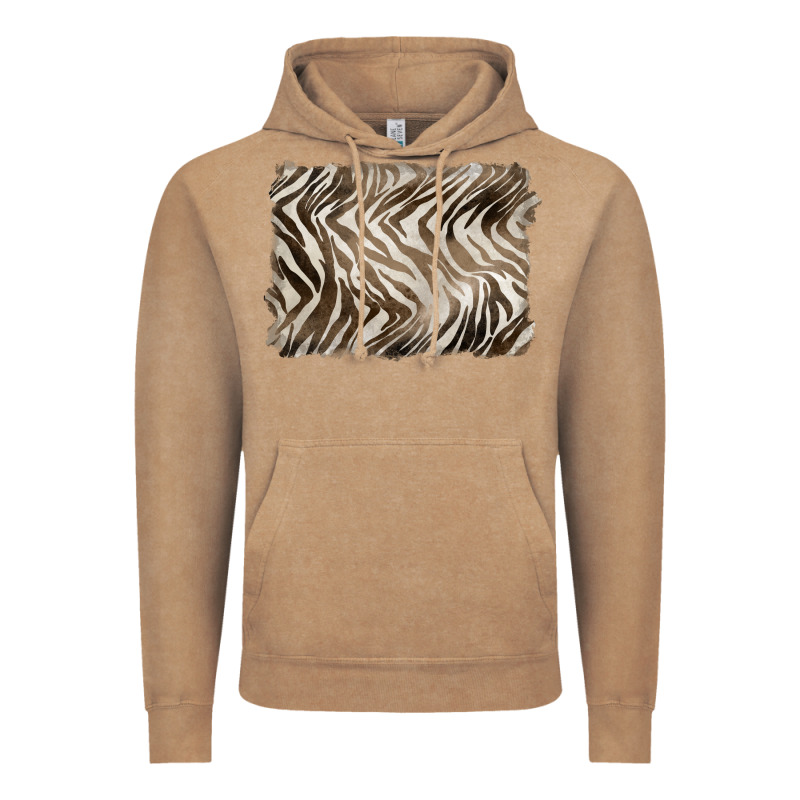 Brown Zebra Pattern Background Vintage Hoodie by BarkalooDesign | Teevron