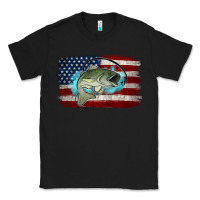 Black American Flag Fish Classic Tee - Jasminsmagicworld