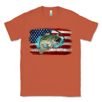 Copper American Flag Fish Classic Tee - Jasminsmagicworld