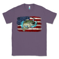 Lavender American Flag Fish Classic Tee - Jasminsmagicworld