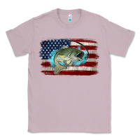 Lilac American Flag Fish Classic Tee - Jasminsmagicworld