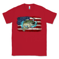 Red American Flag Fish Classic Tee - Jasminsmagicworld