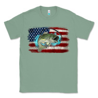 Sage American Flag Fish Classic Tee - Jasminsmagicworld