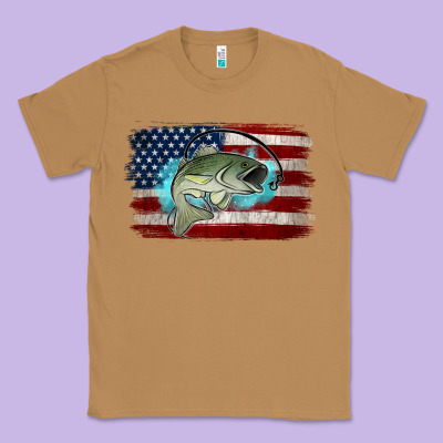 American Flag Fish Classic Tee Designed By Jasminsmagicworld