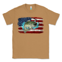 Toasted Coconut American Flag Fish Classic Tee - Jasminsmagicworld