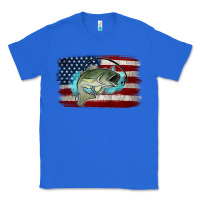 True Royal American Flag Fish Classic Tee - Jasminsmagicworld