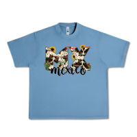 Pebble Blue mexico state cowhide serape cactus Urban Heavy Tee - RanaPortraitStore