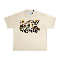 Mexico State Cowhide Serape Cactus Urban Heavy Tee | Teevron