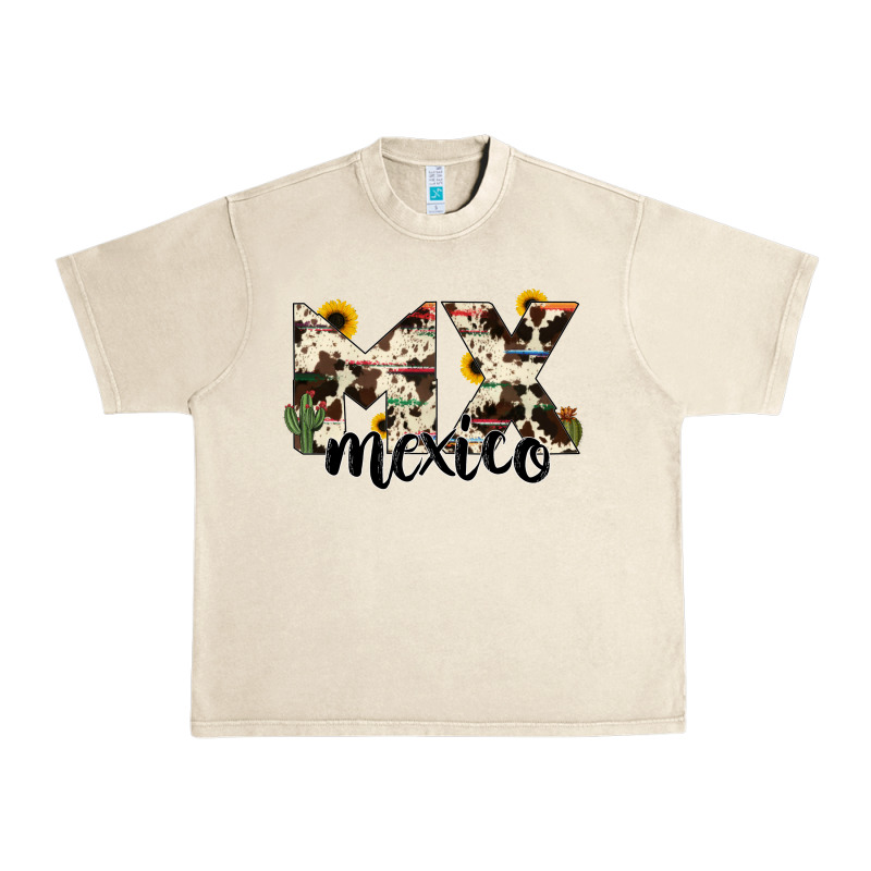 Mexico State Cowhide Serape Cactus Urban Heavy Tee by RanaPortraitStore | Teevron