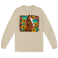 Mushroom horse sunflowers turquoise wooden serape leopard Long Sleeve Tee - Artiststas