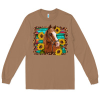 Toasted Coconut horse sunflowers turquoise wooden serape leopard Long Sleeve Tee - Artiststas