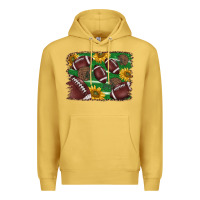 Antique Gold American football background Premium Hoodie - BarkalooDesign