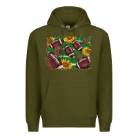 Army Green American football background Premium Hoodie - BarkalooDesign