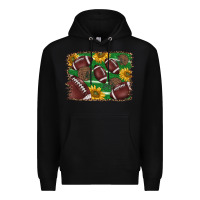 Black American football background Premium Hoodie - BarkalooDesign