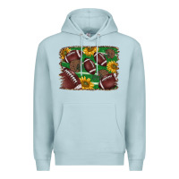 Blue Mist American football background Premium Hoodie - BarkalooDesign
